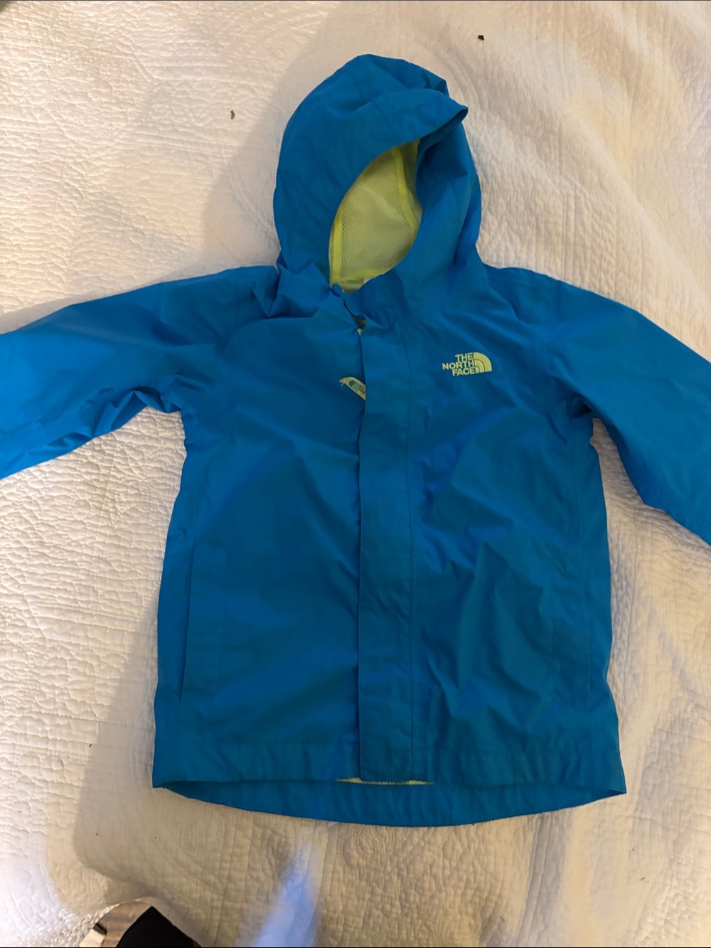 The North Face Bright Blue Hooded Rain Jacket for Kids